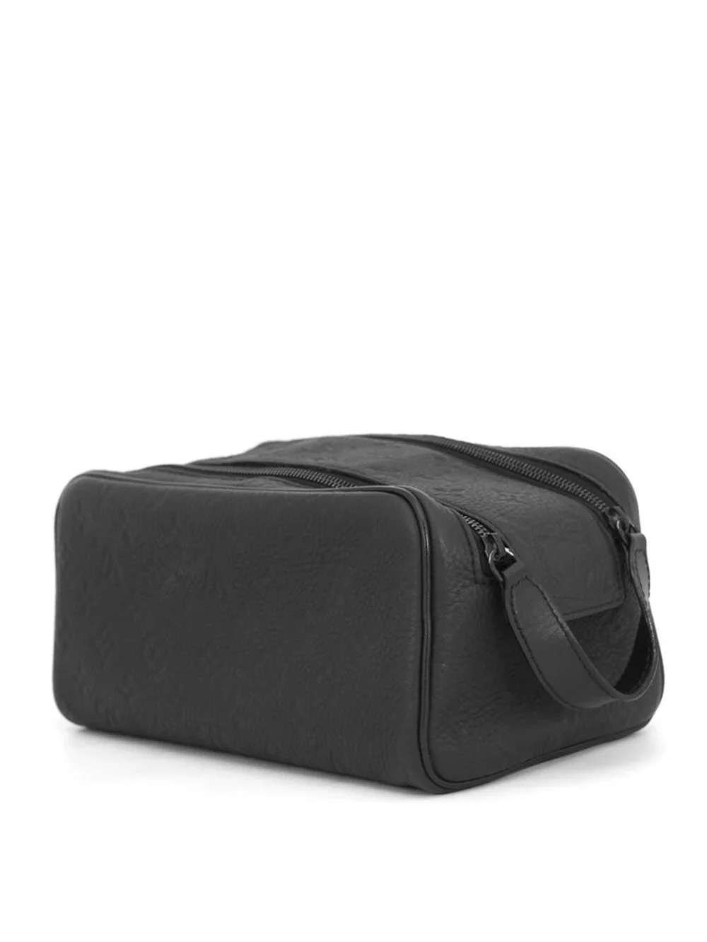Louis Vuitton Clutch Monogram Taurillon Dopp Kit Pouch Handbag Black